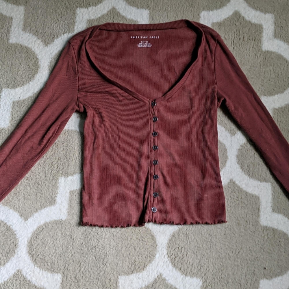 American Eagle Button Cropped Top - image 2